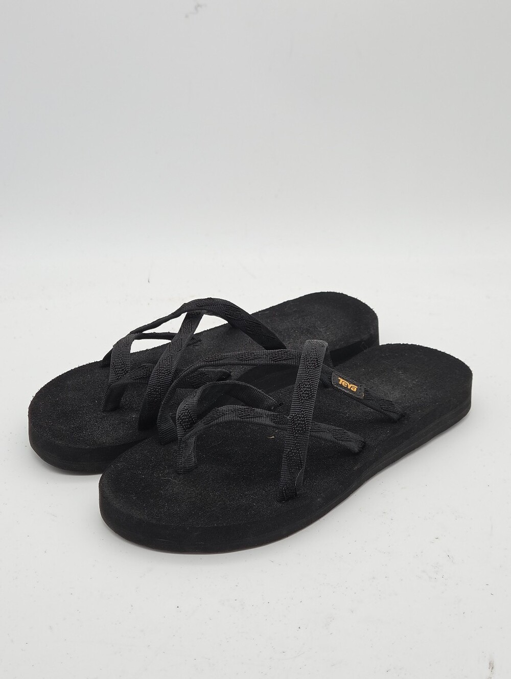 Teva Olowahu Black Slip On Sandals Size 8